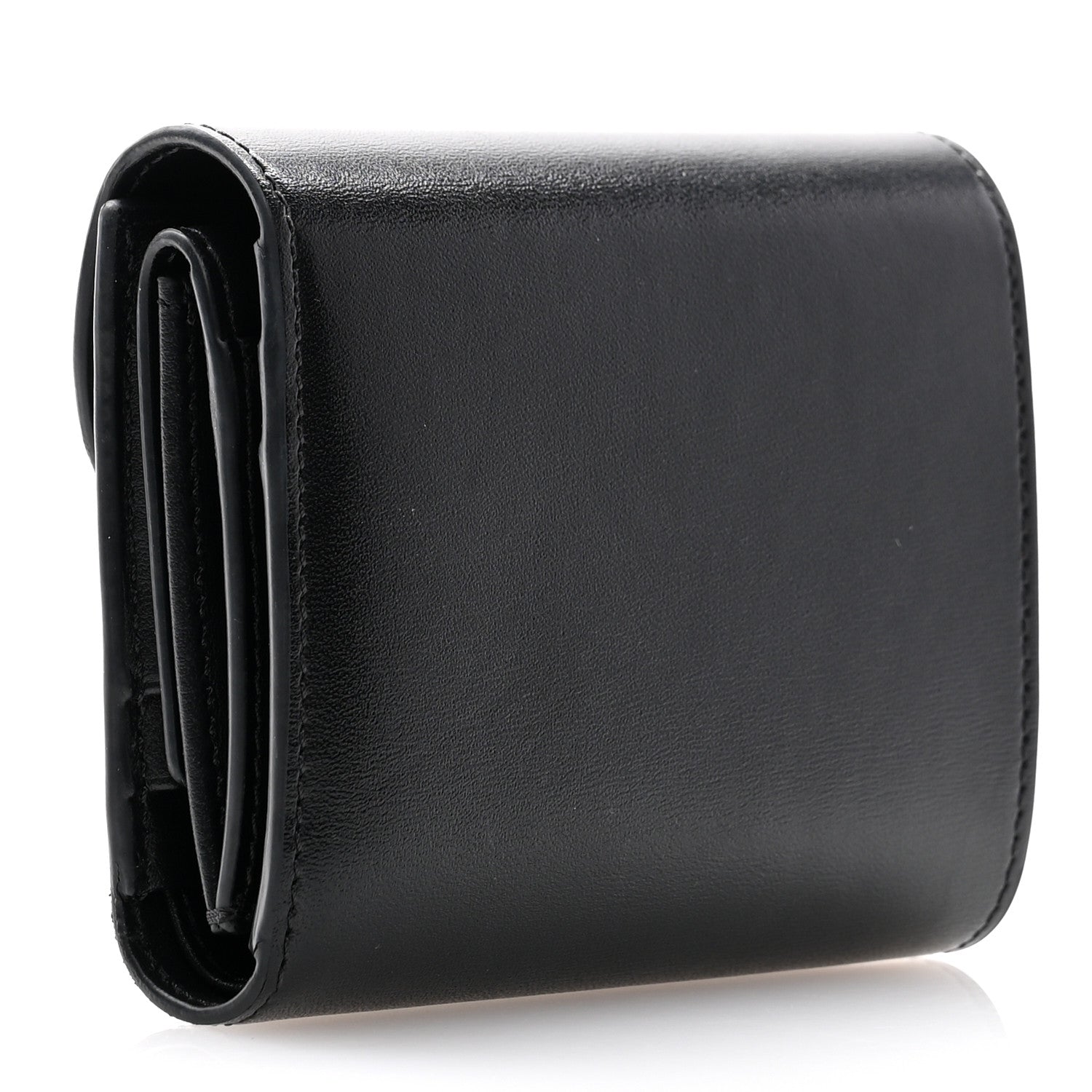 Celine Shiny Calfskin Small Triomphe Wallet Black 3 of 11