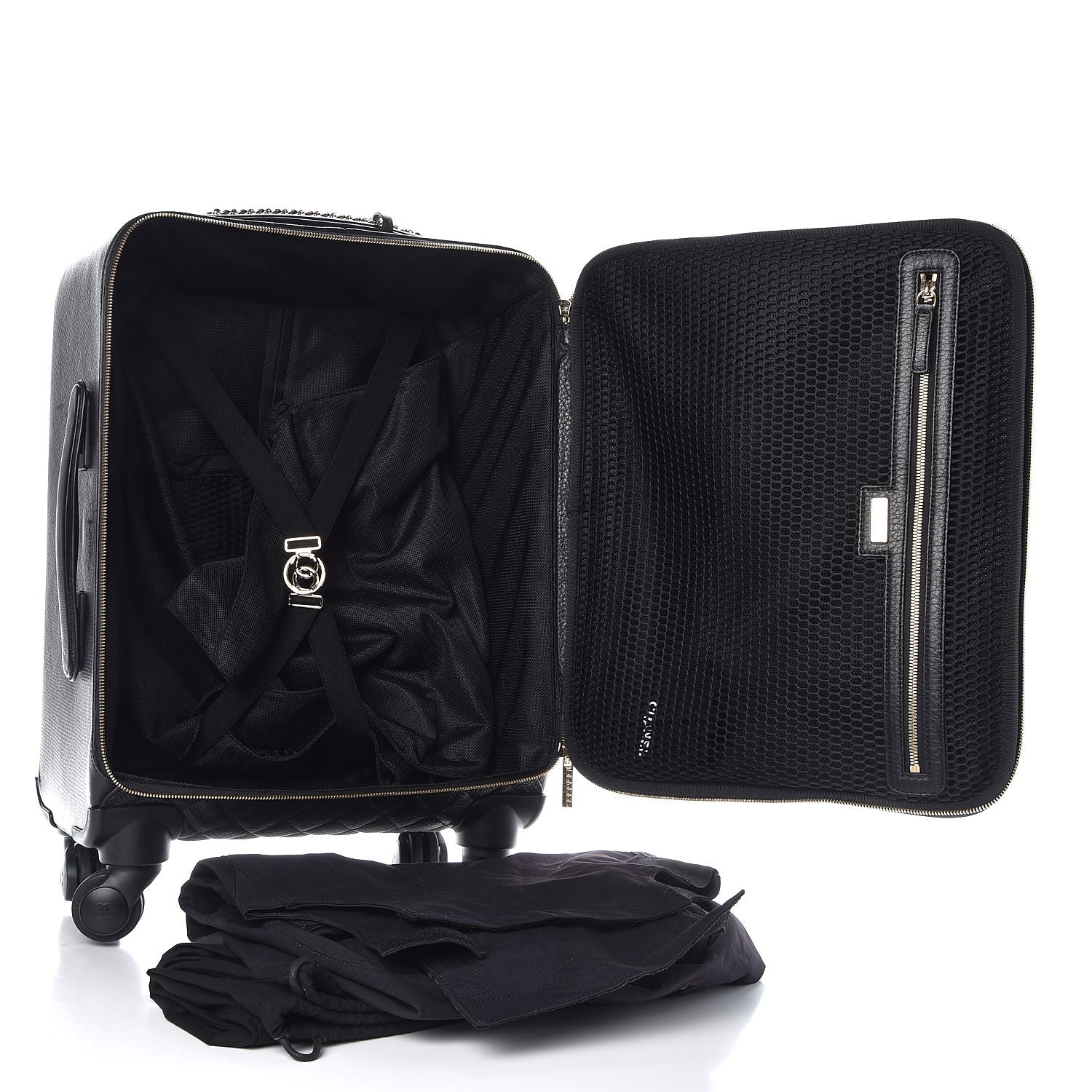 Chanel Calfskin Quilted Coco Case Trolley Black 5 of 15