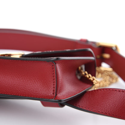 Fendi Vitello Cruise F is Fendi Bi-Color FF 1974 Embossed Envelope Belt Bag Maya Black Fragola 10 of 11