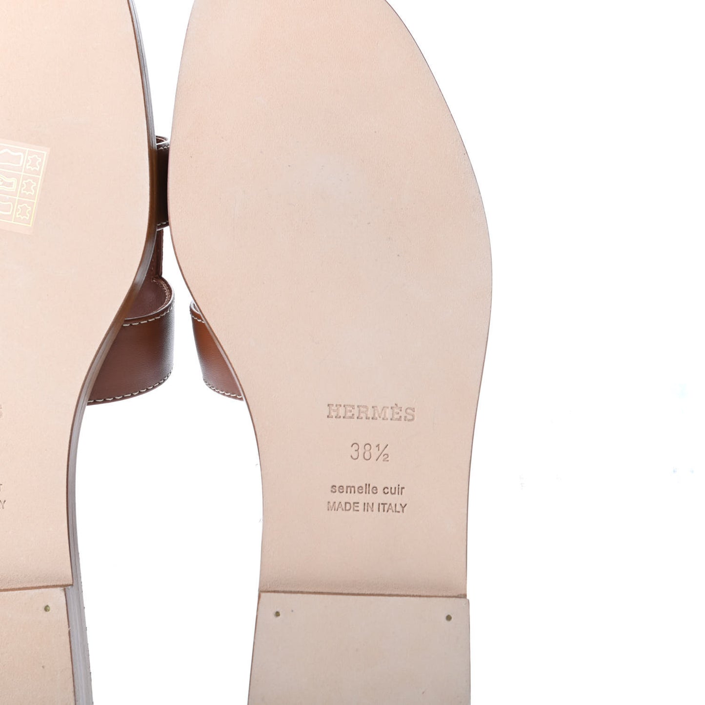 Box Calfskin Oran Sandals 38.5 Gold