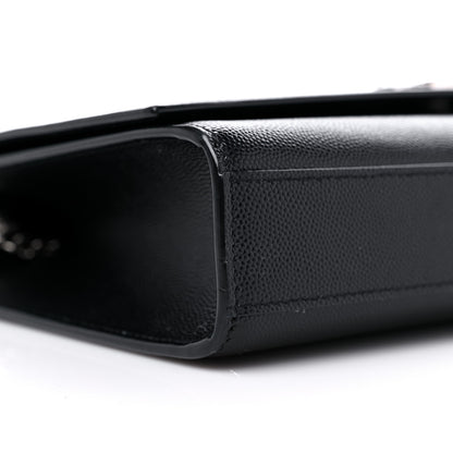 Saint Laurent Grain De Poudre Medium Classic Monogram Kate Satchel Black 8 of 11