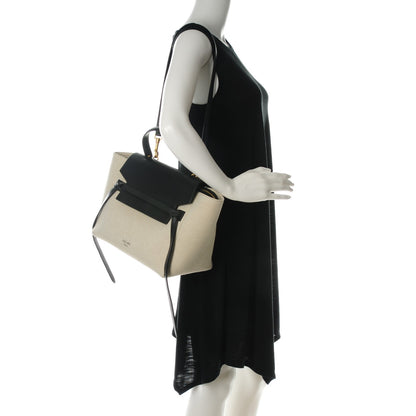 Celine Cotton Canvas Calfskin Mini Belt Bag Black 2 of 8