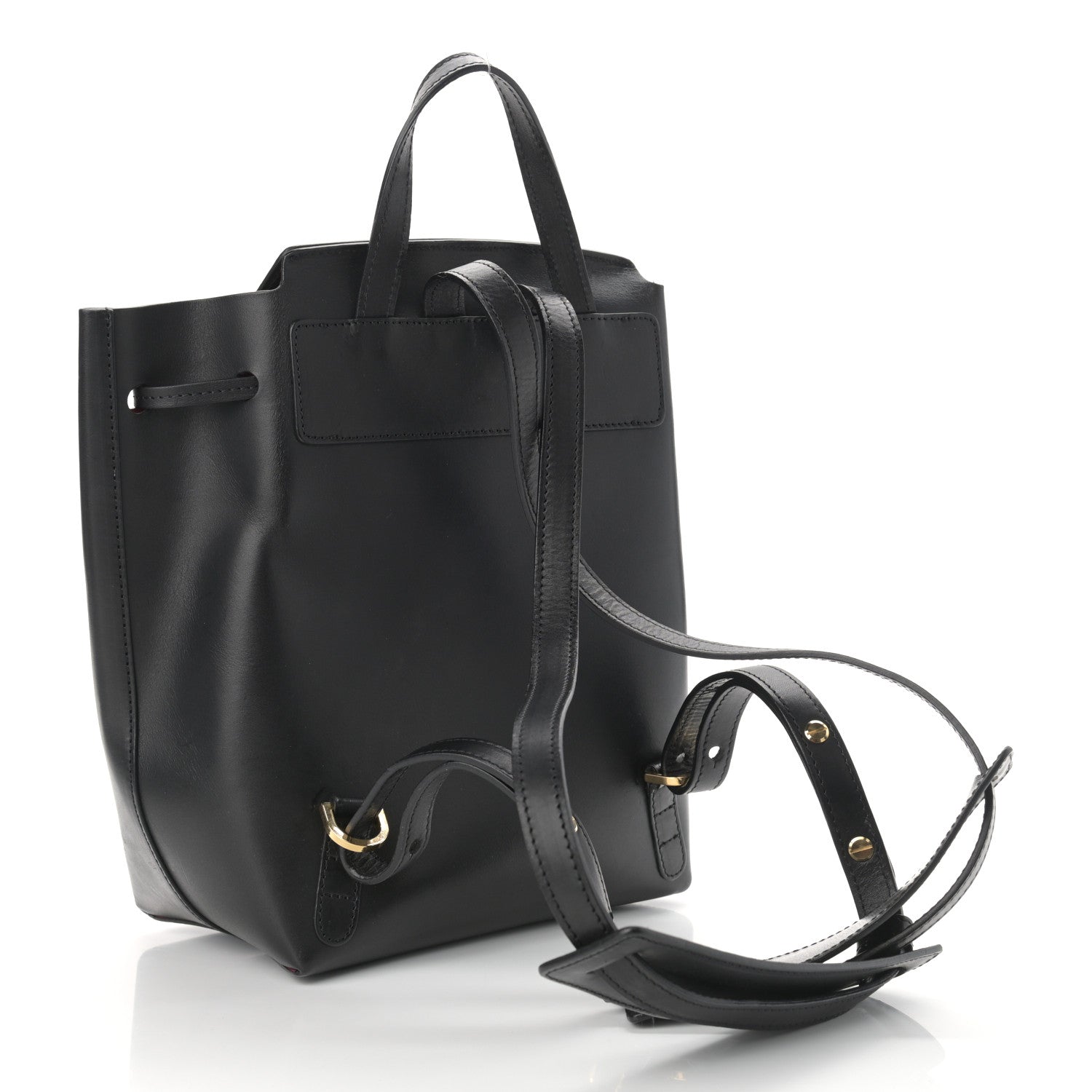 Mansur Gavriel Vegetable Tanned Calfskin Backpack Black Dolly 2 of 10
