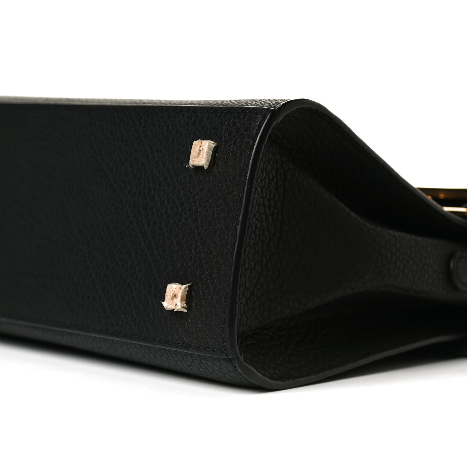 Delvaux Grained Calfskin MM Metal Frame Tempete Satchel Black 9 of 14