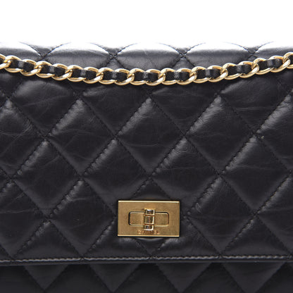 Chanel Aged Calfskin Quilted Reissue Wallet On Chain WOC Black 10 of 11