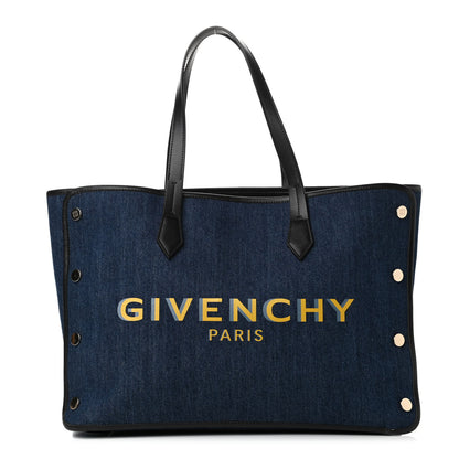Givenchy Denim Medium Logo Bond Shopper Tote Blue 1 of 4