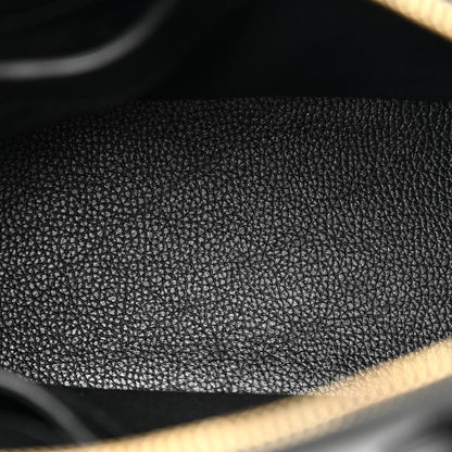 Balenciaga Grained Calfskin Logo XXS Ville Top Handle Bag Black White 5 of 11