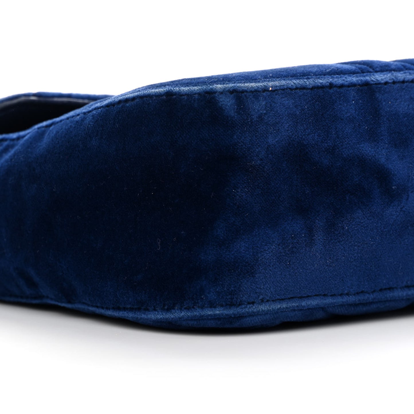 Velvet Matelasse Medium GG Marmont Shoulder Bag Cobalt Blue