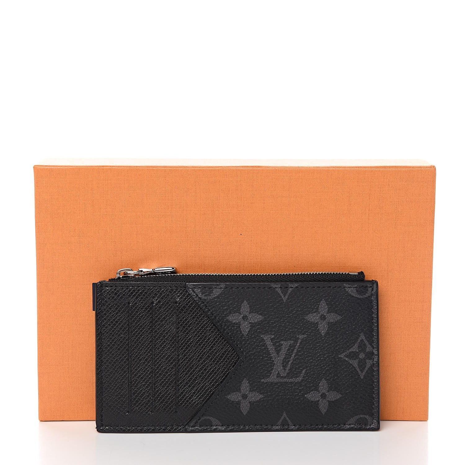 Louis Vuitton Monogram Eclipse Taiga Coin Card Holder 528802