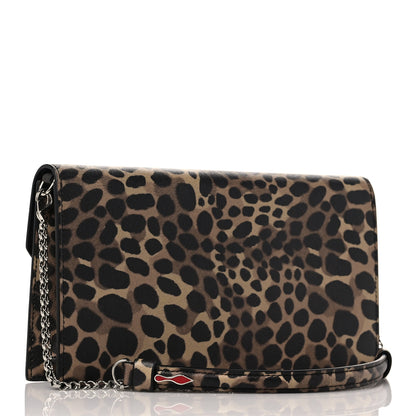 Christian Louboutin Metallic Calfskin Leopard Print Loubi54 Crossbody Clutch Gold 3 of 8