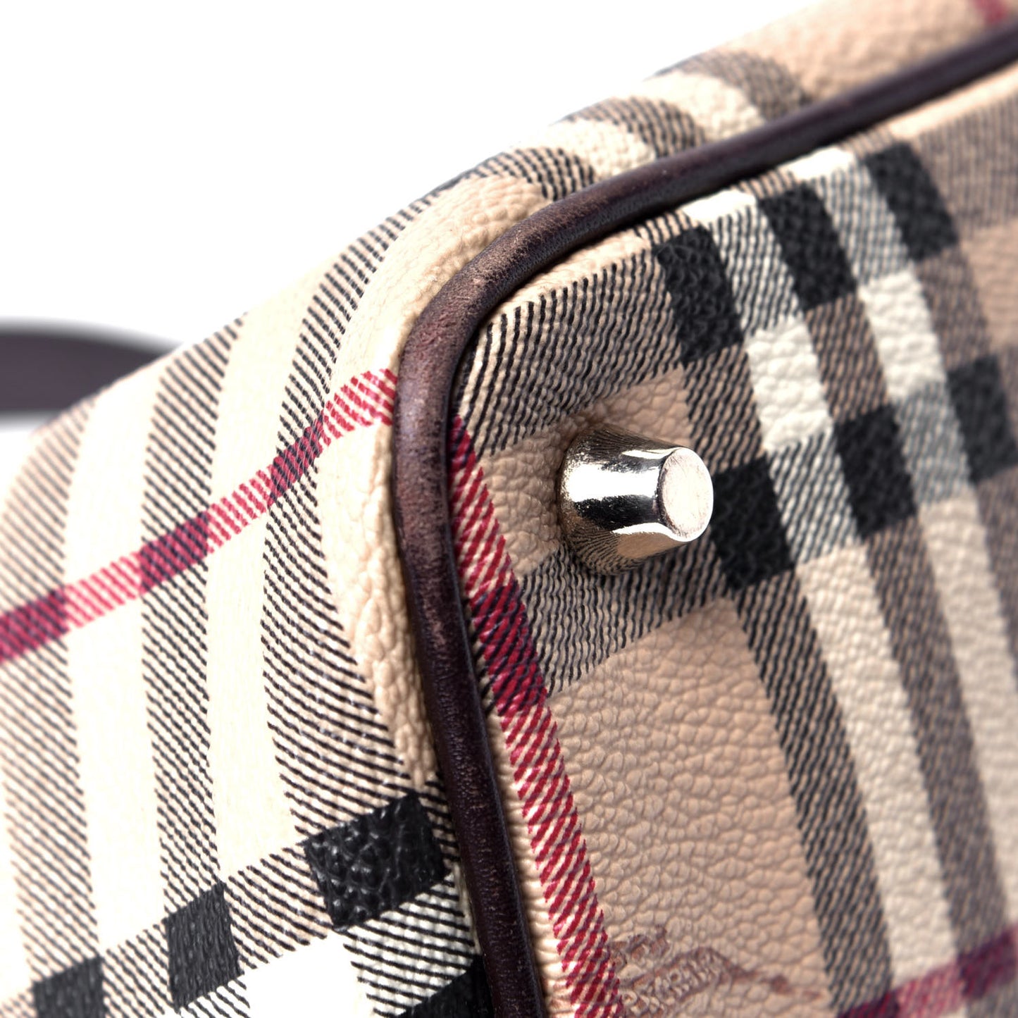 Haymarket Check Nick Tote Chocolate