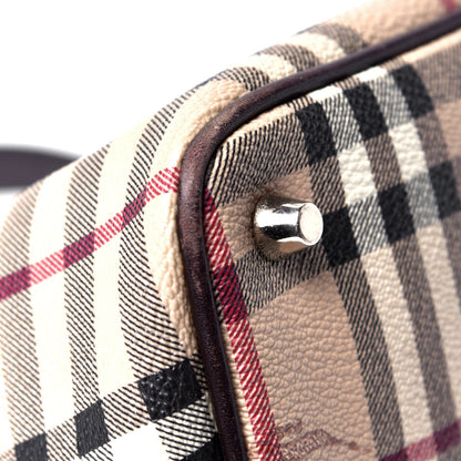 Burberry Haymarket Check Nick Tote Chocolate 6 of 6