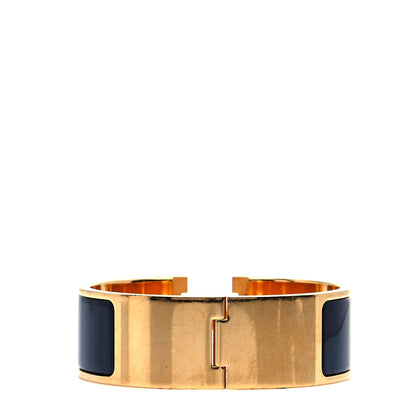 Hermes Enamel Wide Clic Clac H Bracelet Black 3 of 6