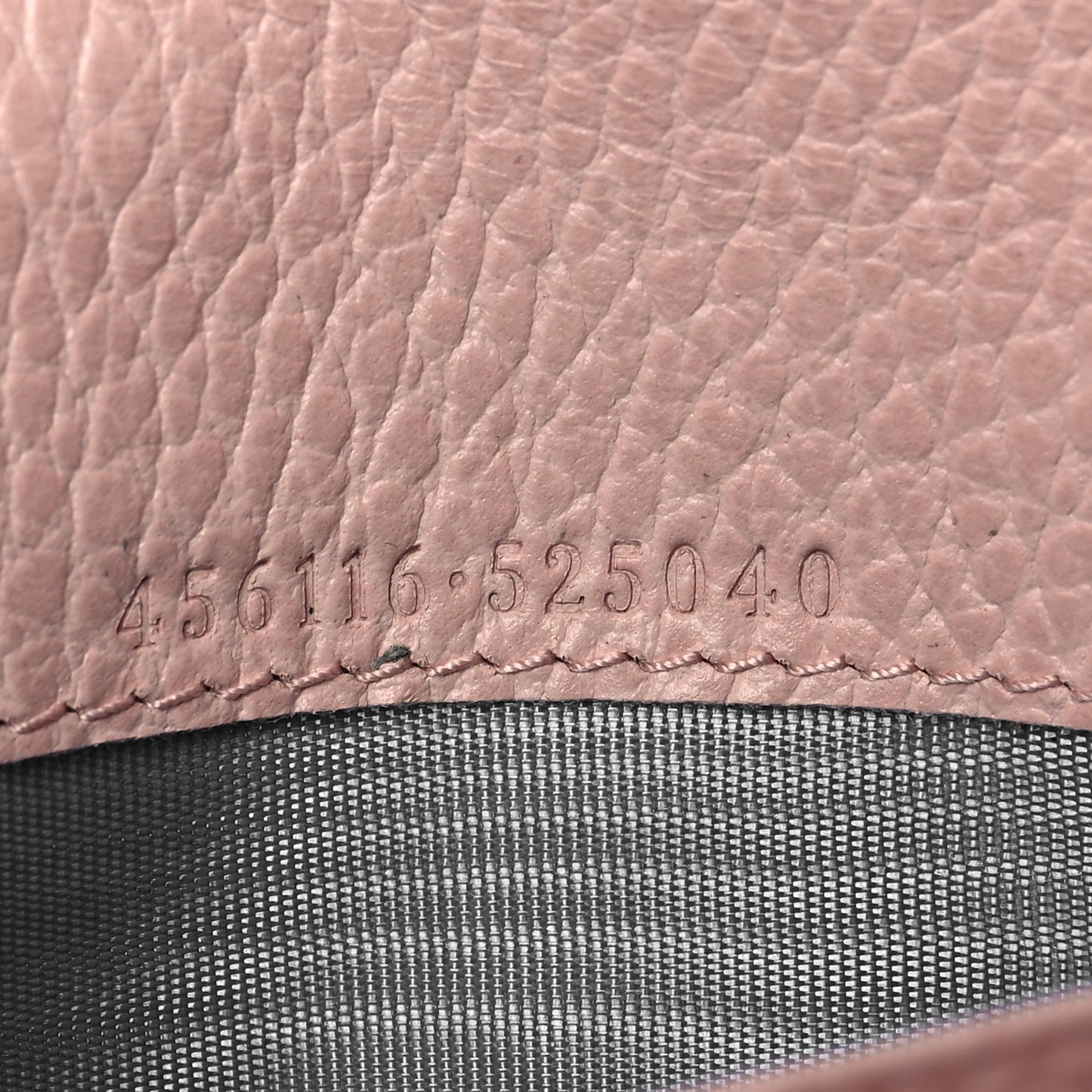 Dollar Calfskin Bi-Color GG Marmont Continental Wallet Grey Light Pink