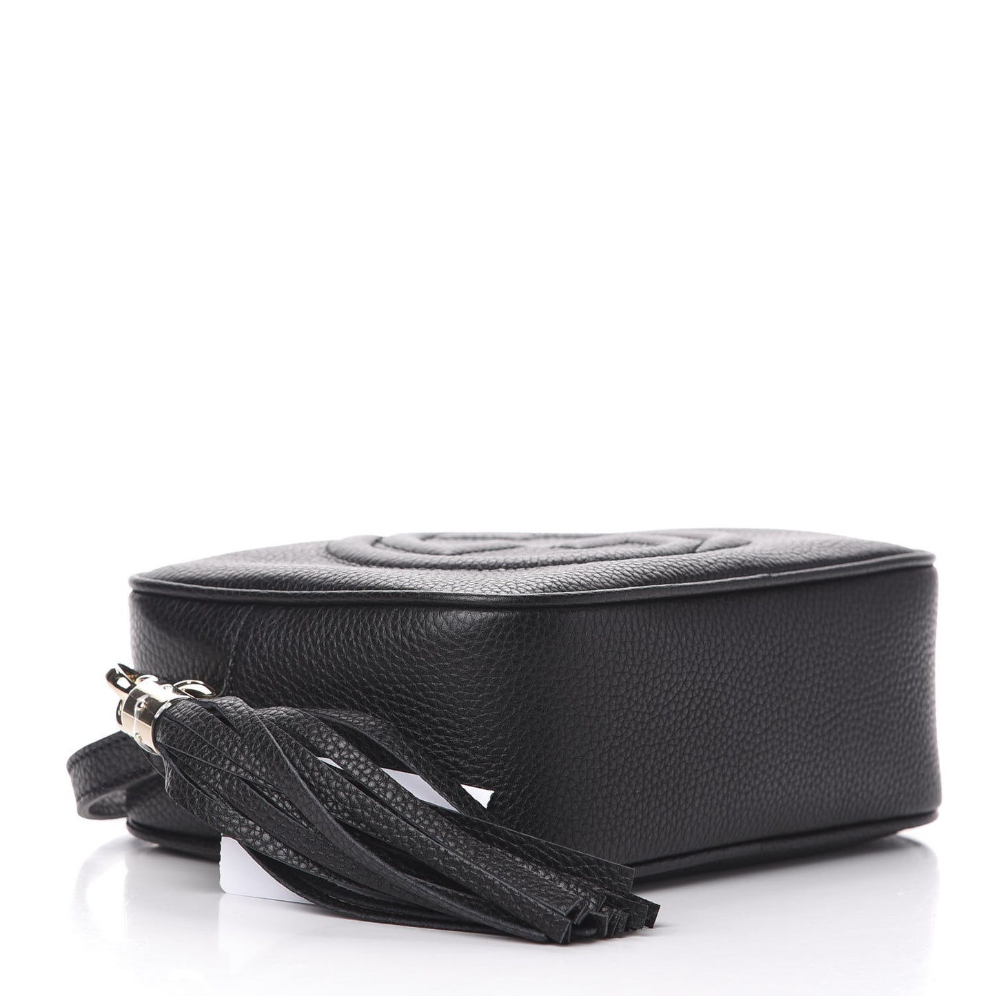 Pebbled Calfskin Small Soho Disco Bag Black
