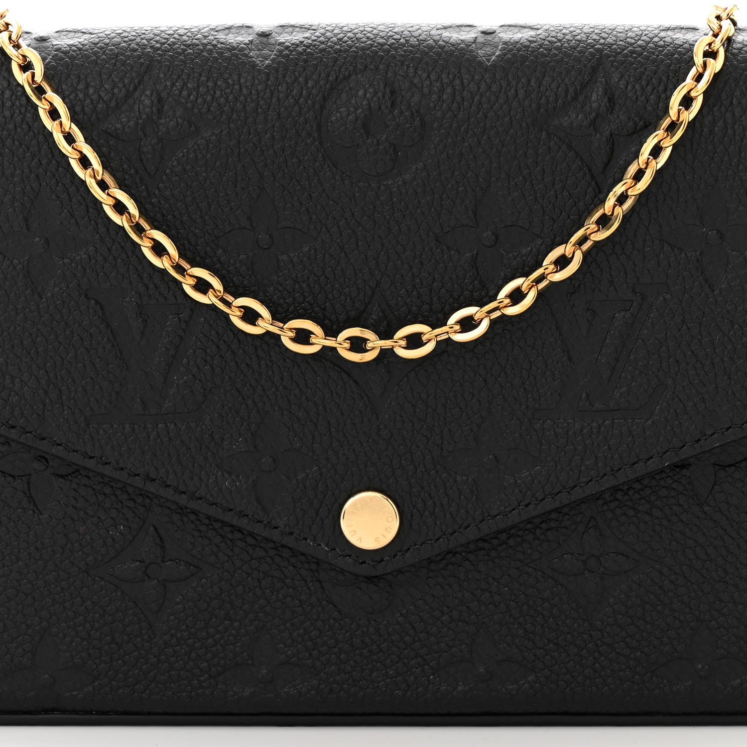Louis Vuitton Empreinte Pochette Felicie Chain Wallet Black 7 of 9
