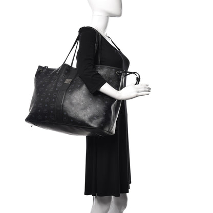 MCM Visetos Large Liz Reversible Shopper Tote Black 2 of 19