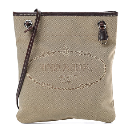 Prada Jacquard Logo Crossbody Corda Bruciato 1 of 15