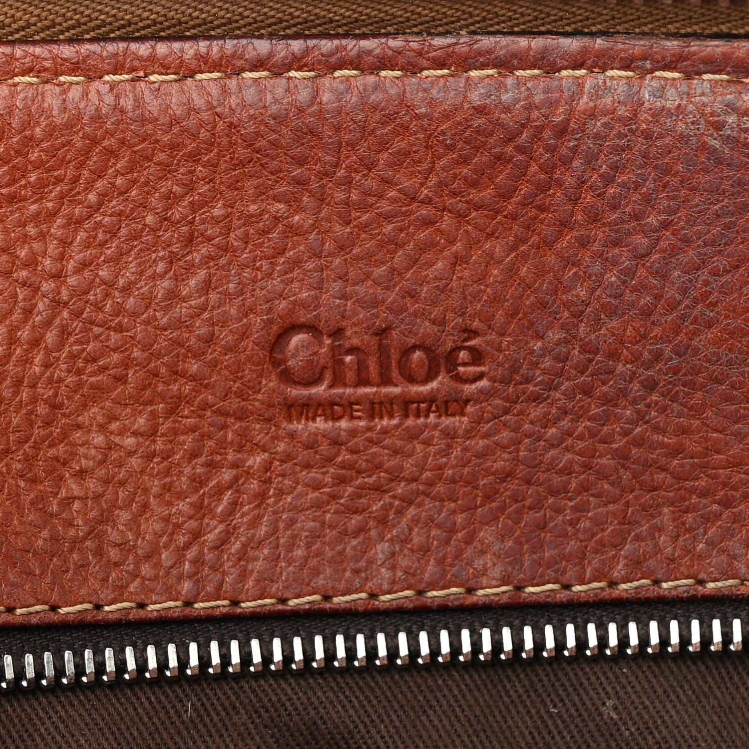 Chloe Calfskin Edith Satchel Ecureil Brown 6 of 13