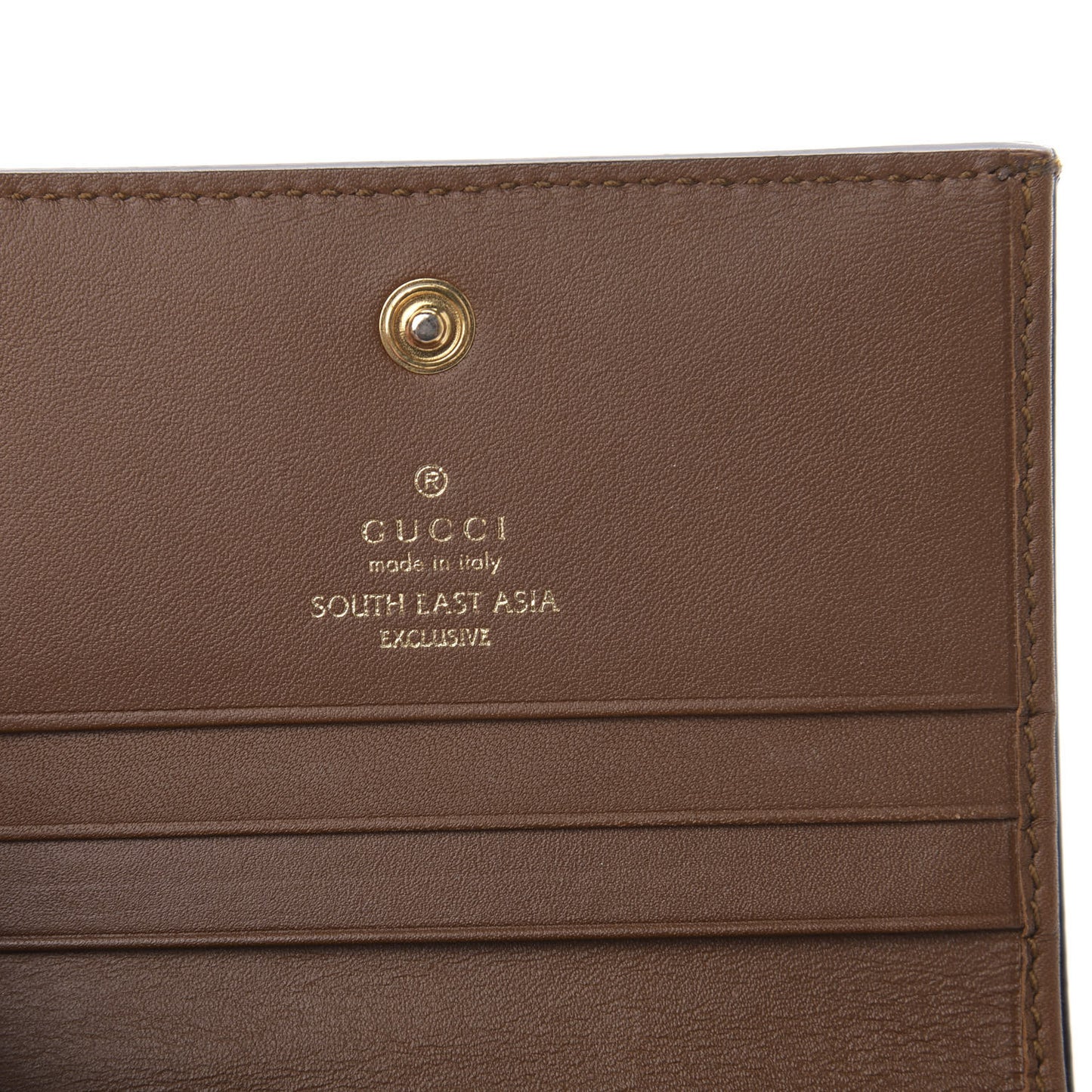 GG Supreme Monogram Bird Embroidered Card Case Beige