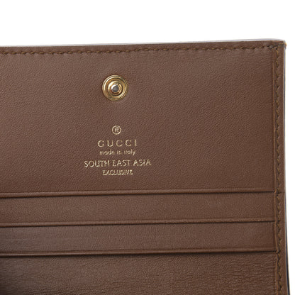 Gucci GG Supreme Monogram Bird Embroidered Card Case Beige 6 of 7