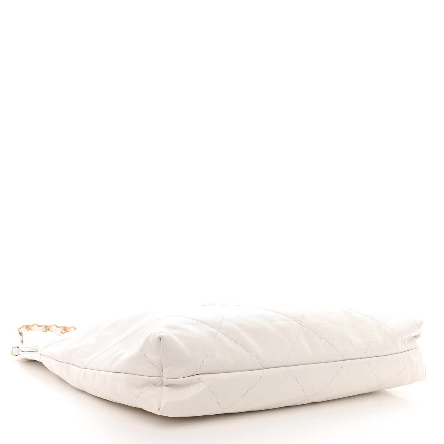 Shiny Calfskin Quilted Chanel 22 White