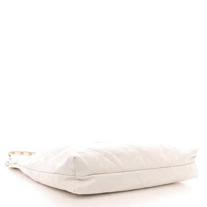 Chanel Shiny Calfskin Quilted Chanel 22 White 5 of 12