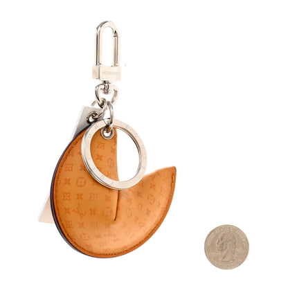 Louis Vuitton Calfskin Monogram Printed LV Fortune Cookie Bag Charm Key Holder Brown 2 of 5