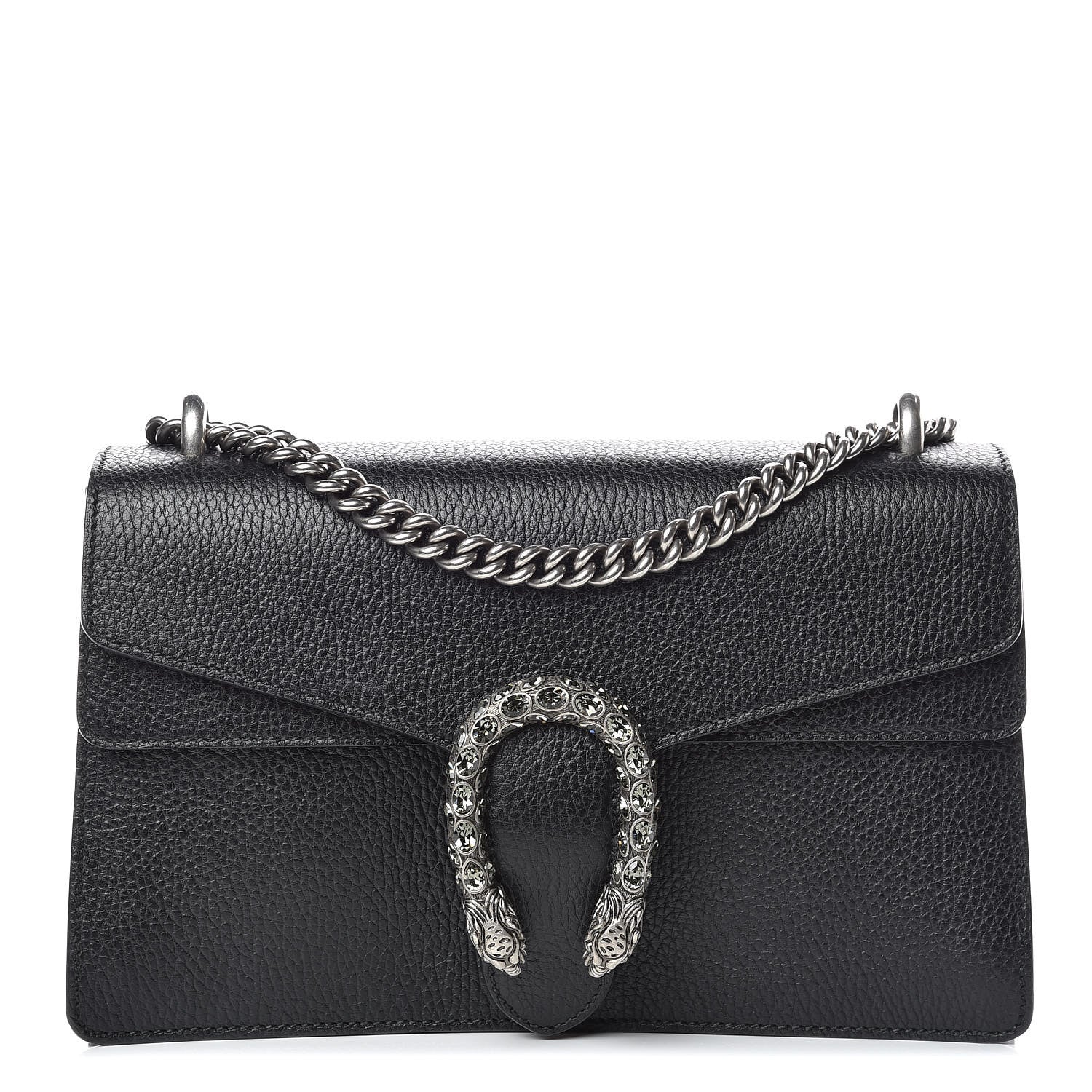 Gucci Pebbled Calfskin Small Dionysus Shoulder Bag Black 1 of 9