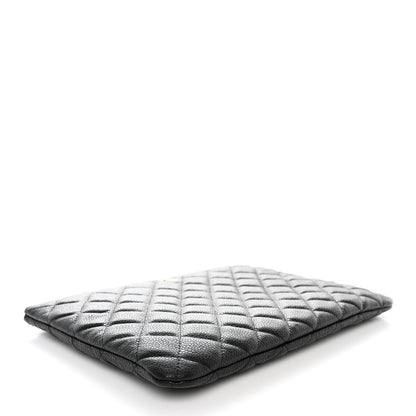 Chanel Caviar Quilted Medium Cosmetic Case Black 4 of 9