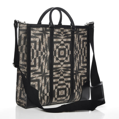 Gucci GG Supreme Monogram Caleido Vertical Tote Black 3 of 8
