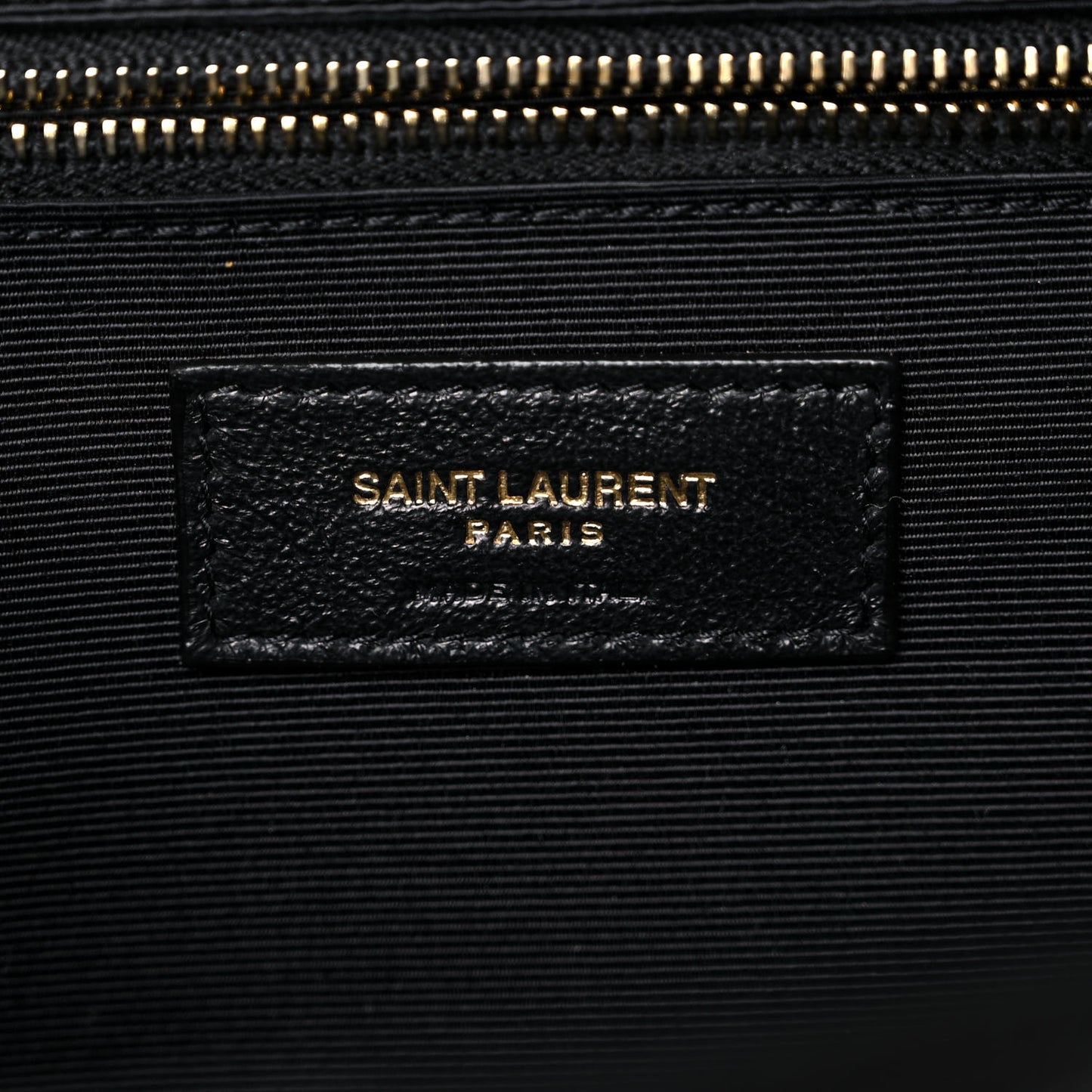 Grain De Poudre Textured Mixed Matelasse Large Triquilt Monogram Satchel Black