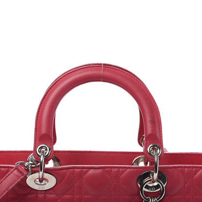Christian Dior Lambskin Cannage Large Lady Dior Fuchsia 15 of 25