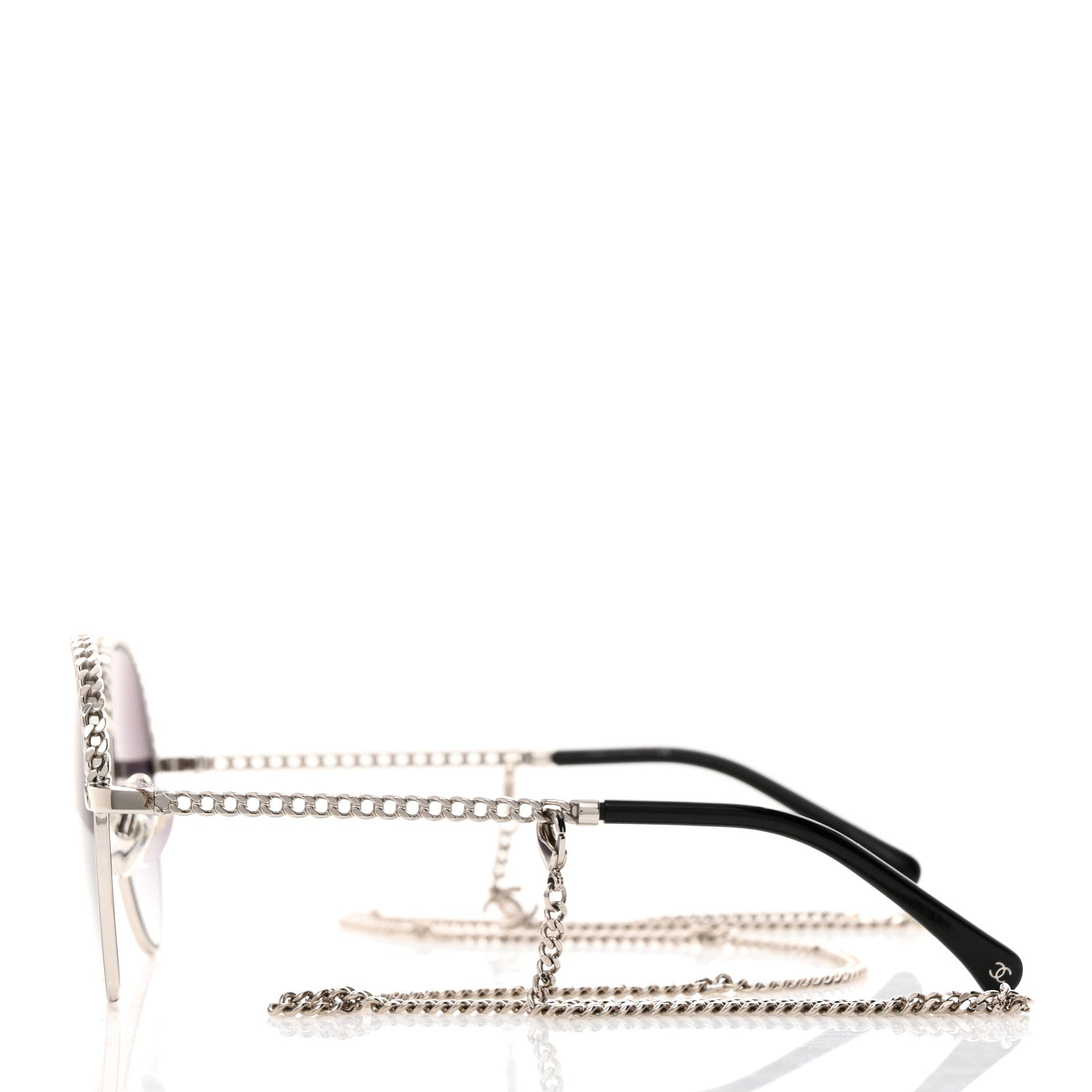 Chanel Round Chain Sunglasses 4242 Grey 3 of 7