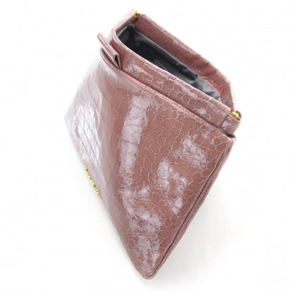 Miu Miu Crocodile Embossed Leather St Cocco Lux Clutch Bag 4 of 8