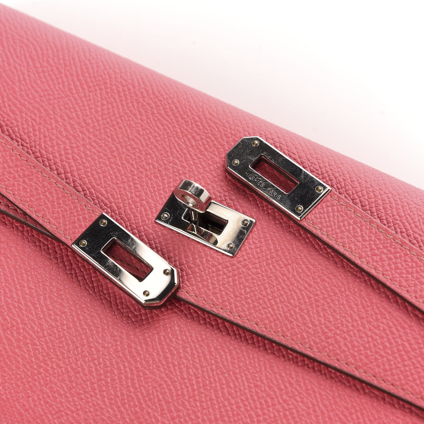 Epsom Kelly Longue Wallet Rose Azalee