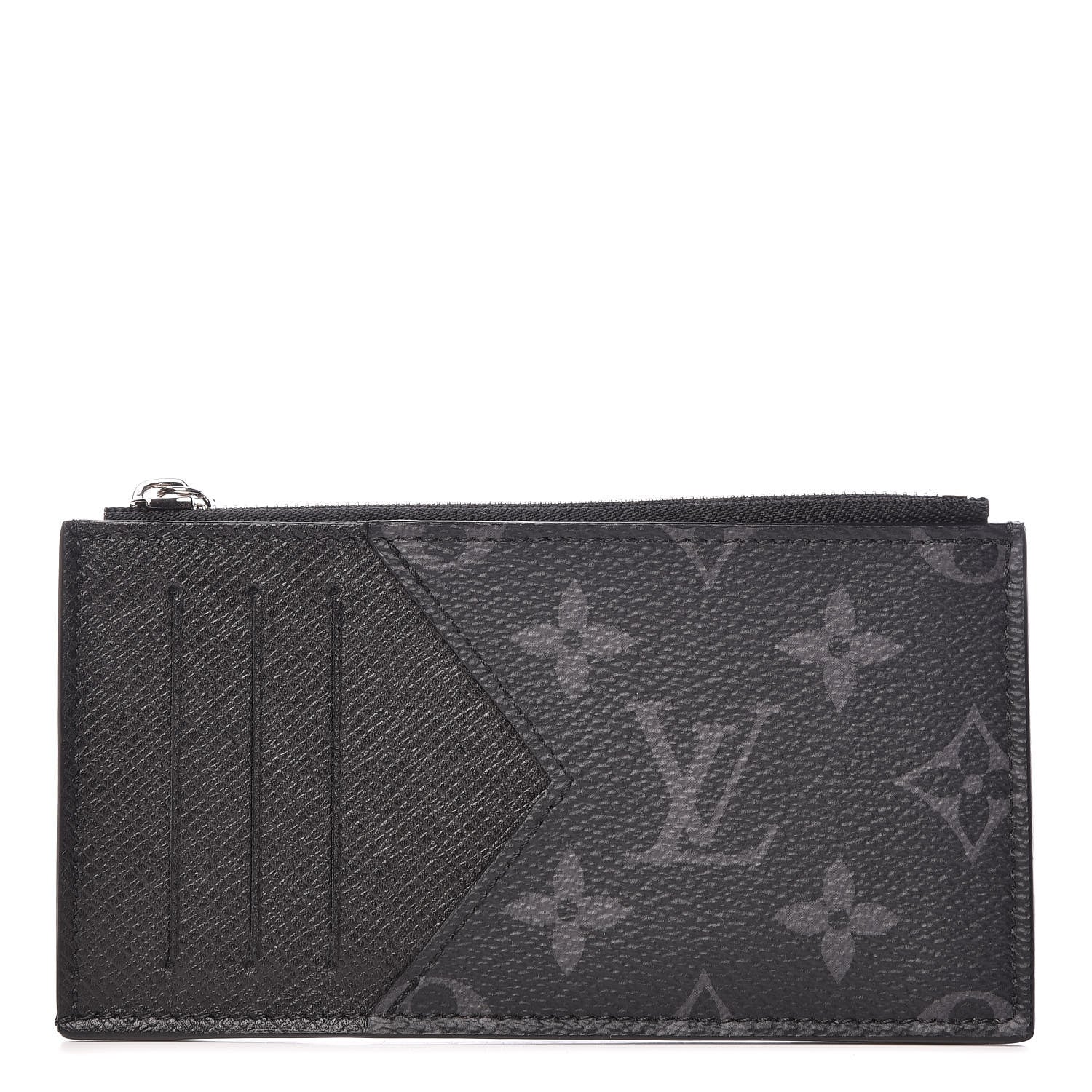 Louis Vuitton Monogram Eclipse Taiga Coin Card Holder 1 of 7