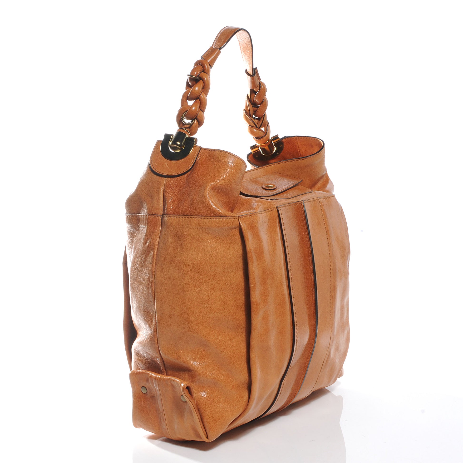 Chloe Lambskin Heloise Hobo Camel 4 of 11