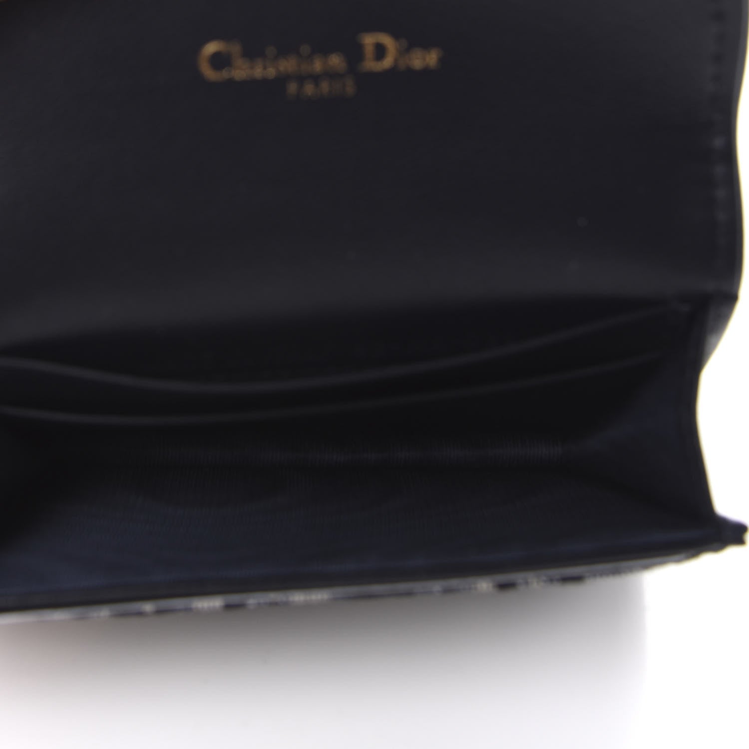 Christian Dior Oblique Saddle Card Holder Blue 5 of 8