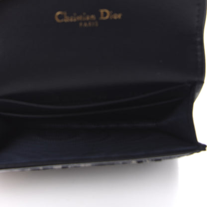 Christian Dior Oblique Saddle Card Holder Blue 5 of 8