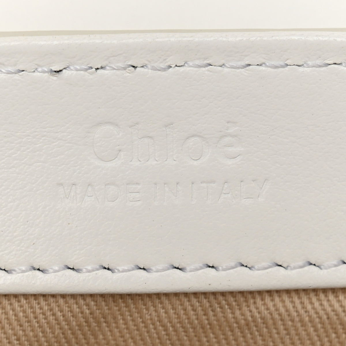 Shiny Calfskin Suede Mini C Double Carry Brilliant White