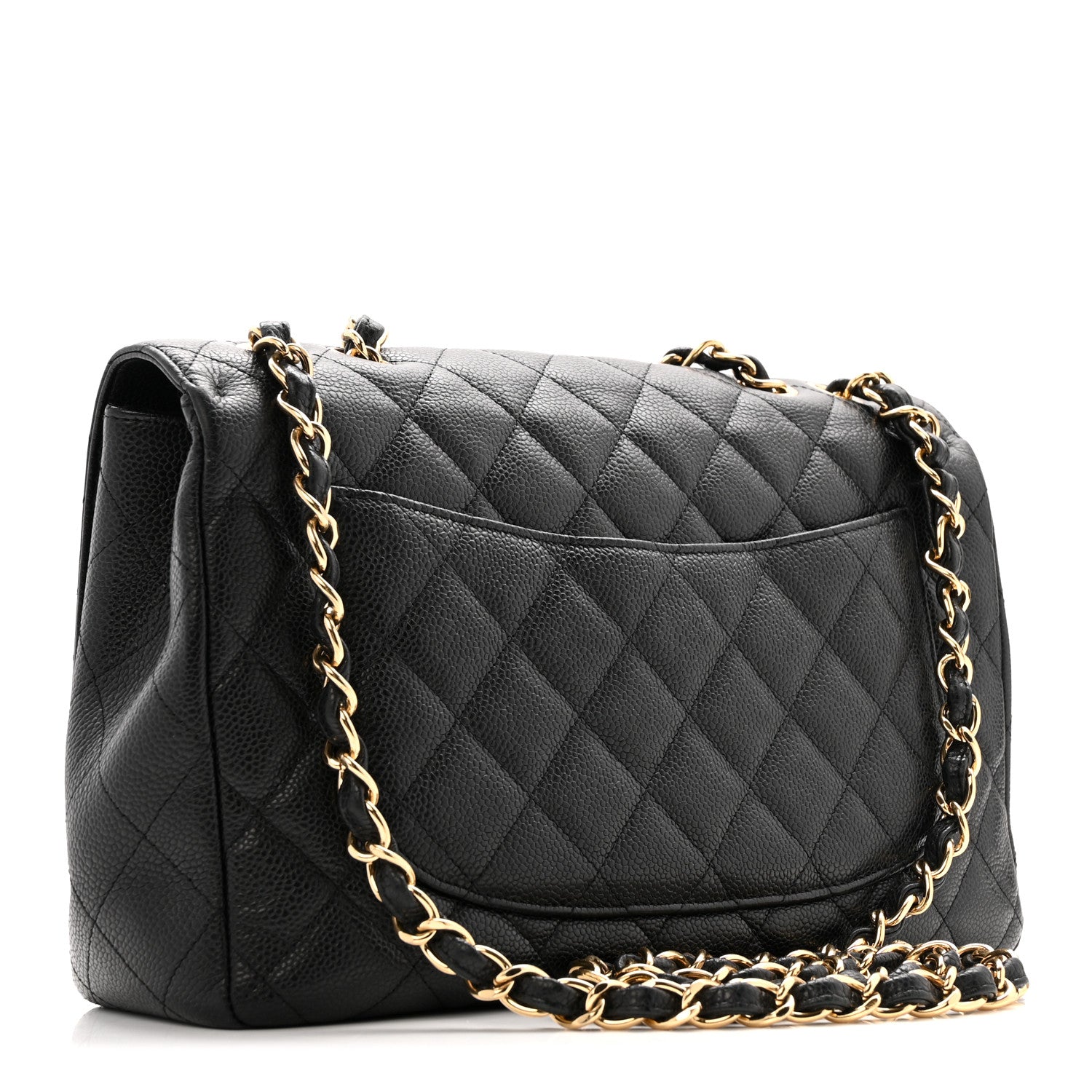 Chanel Caviar Quilted Jumbo Single Flap Black 3 of 12