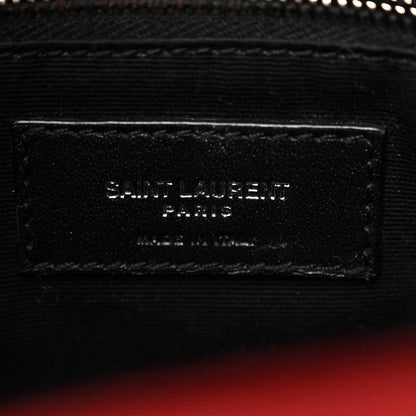 Saint Laurent Lambskin Quilted Small Loulou Puffer Monogram Chain Satchel Red 6 of 11