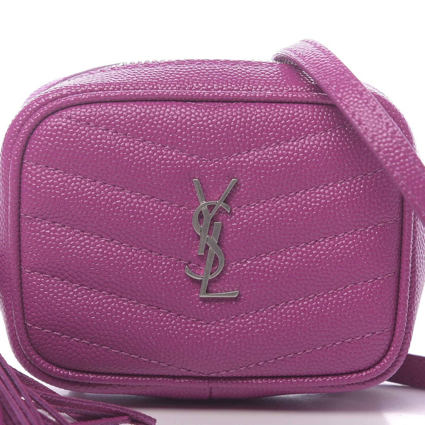 Grain De Poudre Matelasse Monogram Baby Lou Camera Bag Electric Fuxia