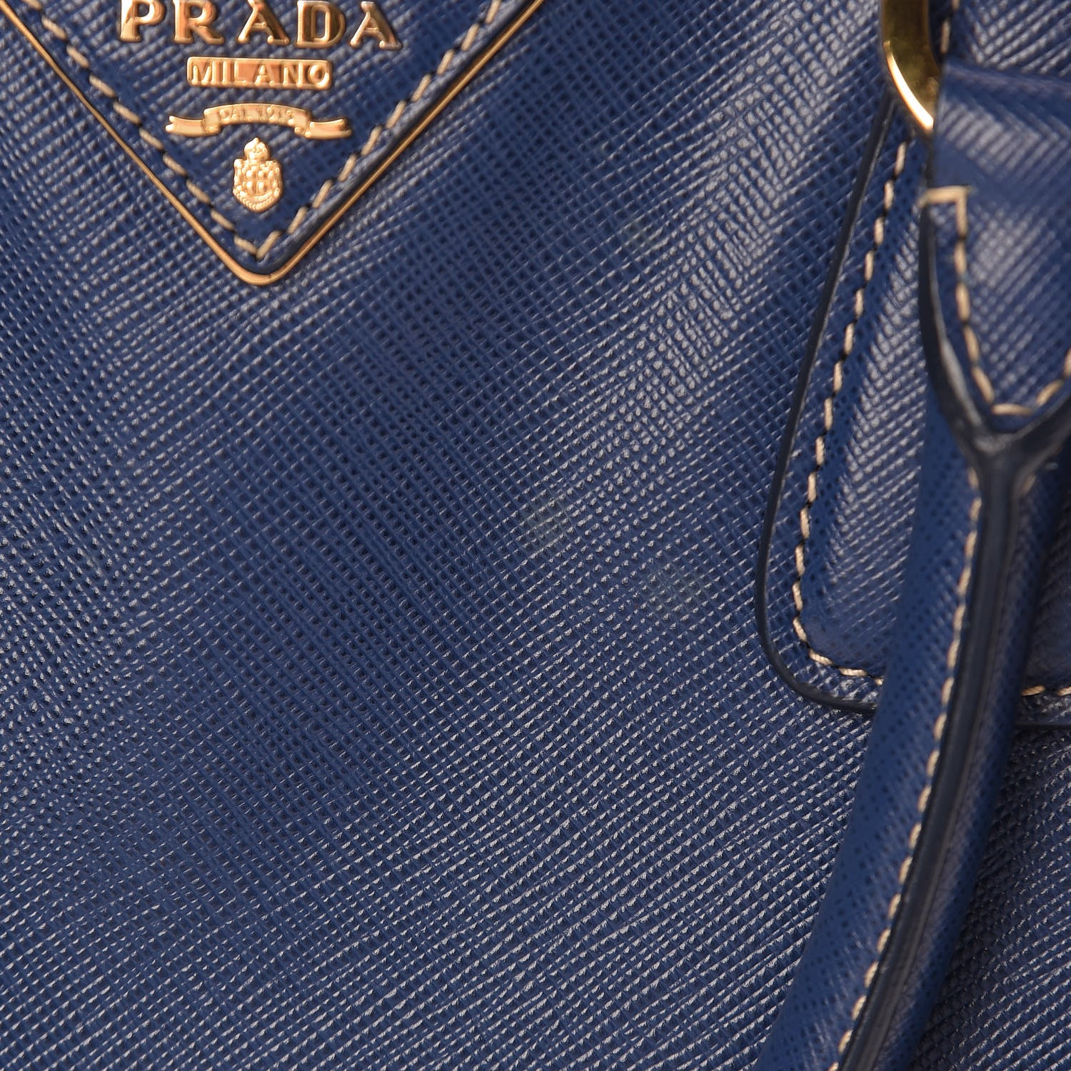 Prada Saffiano Lux Bi-Color Small Tote Bluette Turchese 13 of 17