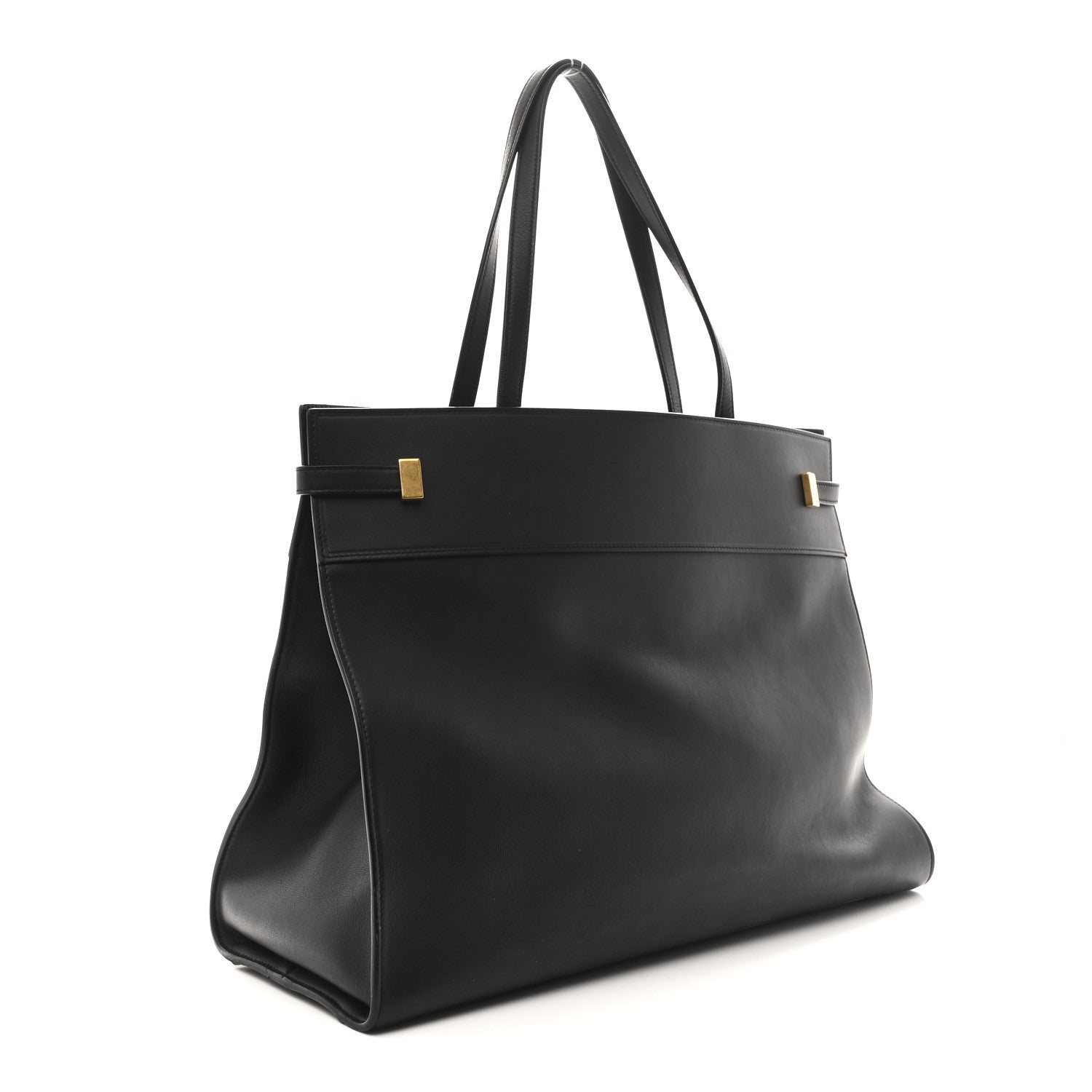 Saint Laurent Calfskin Medium Manhattan Shopper Tote Black 3 of 13