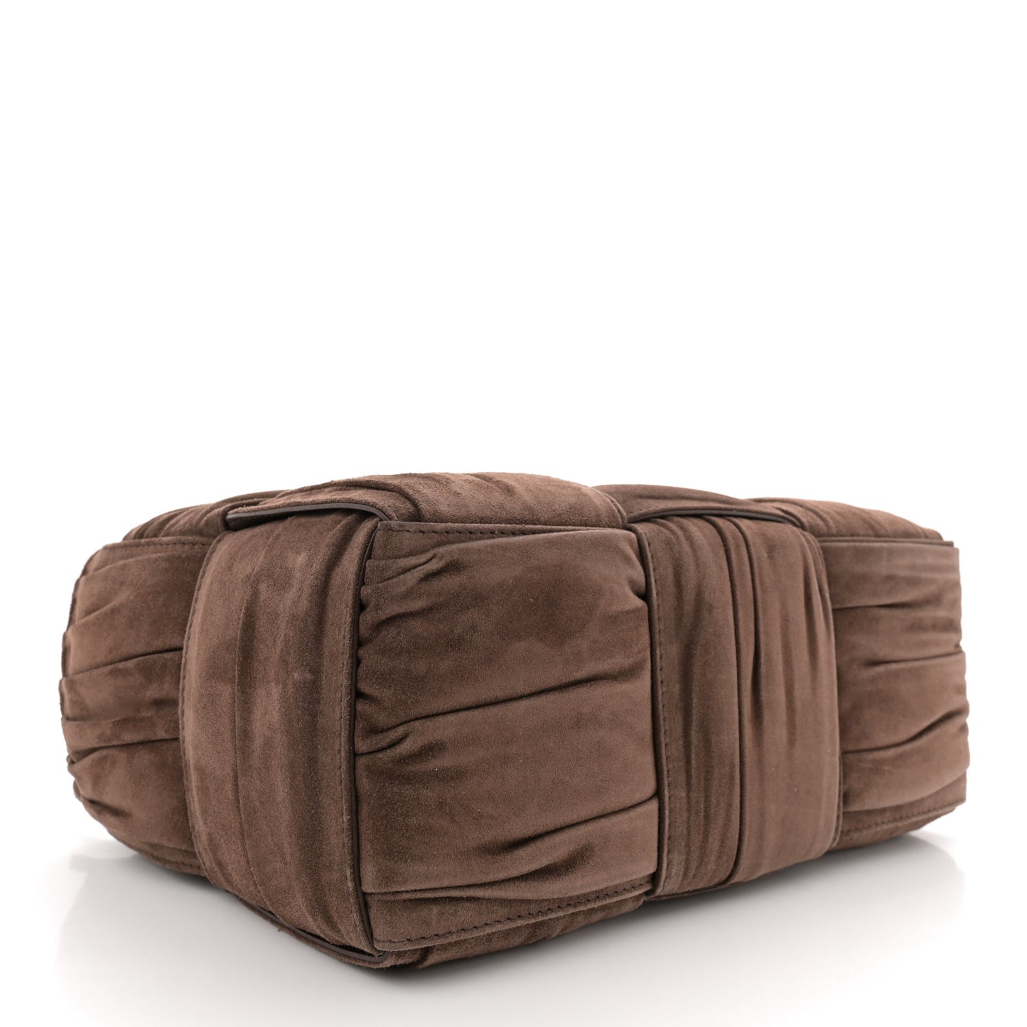 Suede Foulard Intrecciato Small Arco Tote Brownie