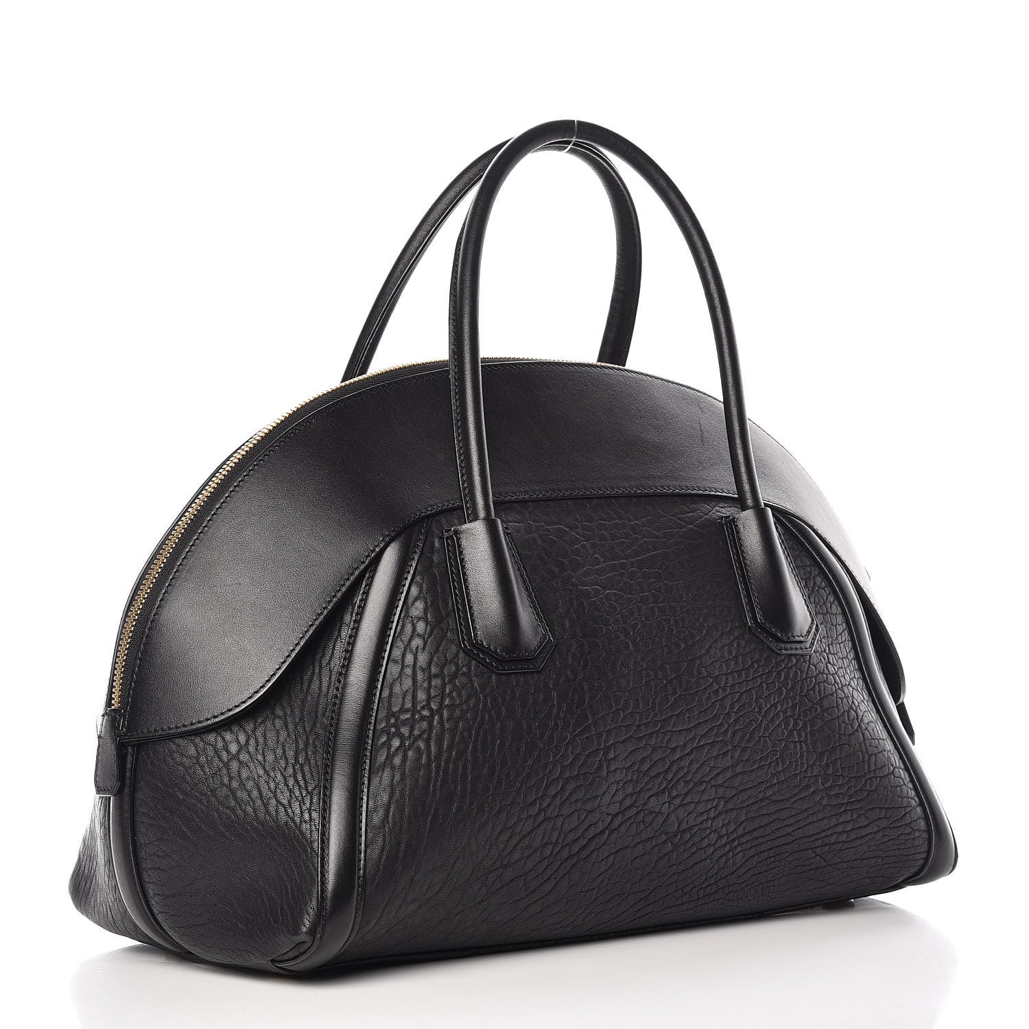 MCM Calfskin Lambskin Marion Bowler Bag Black 4 of 16