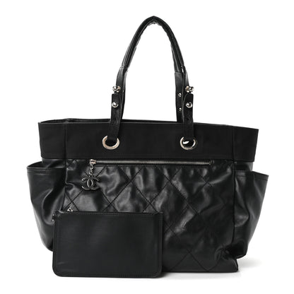 Chanel Coated Canvas Large Paris Biarritz Tote Black 3 of 11