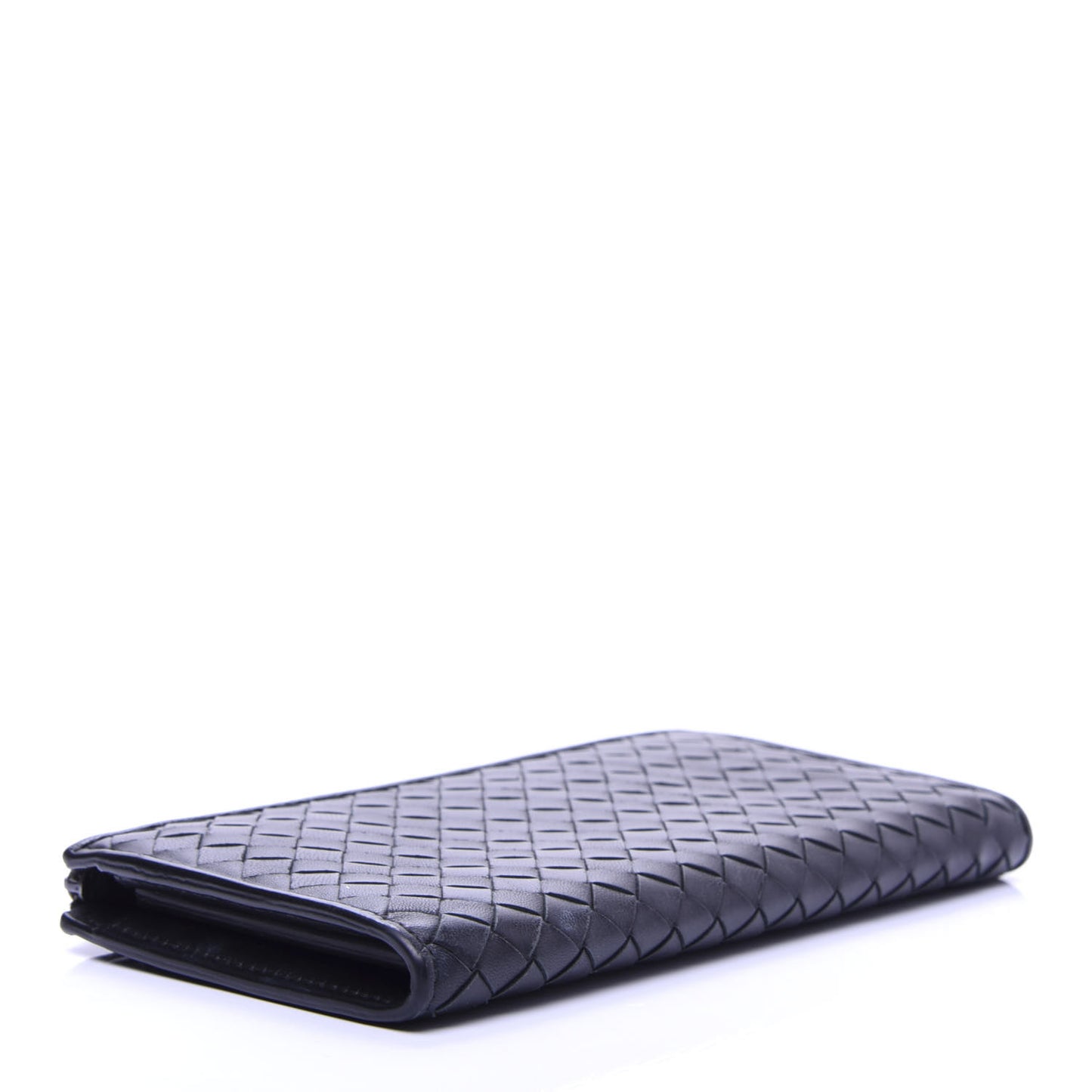 Nappa Intrecciato Zip Around Wallet Black